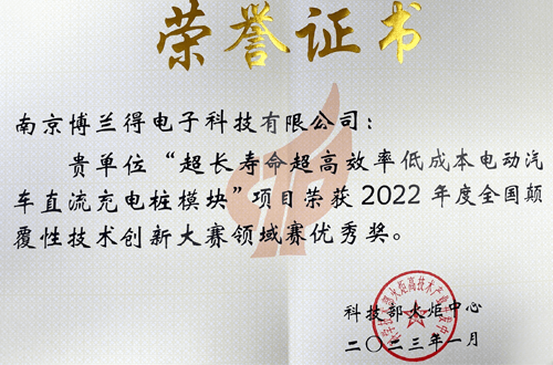 Outstanding Award in the National Disruptive Technology Innovation Competition